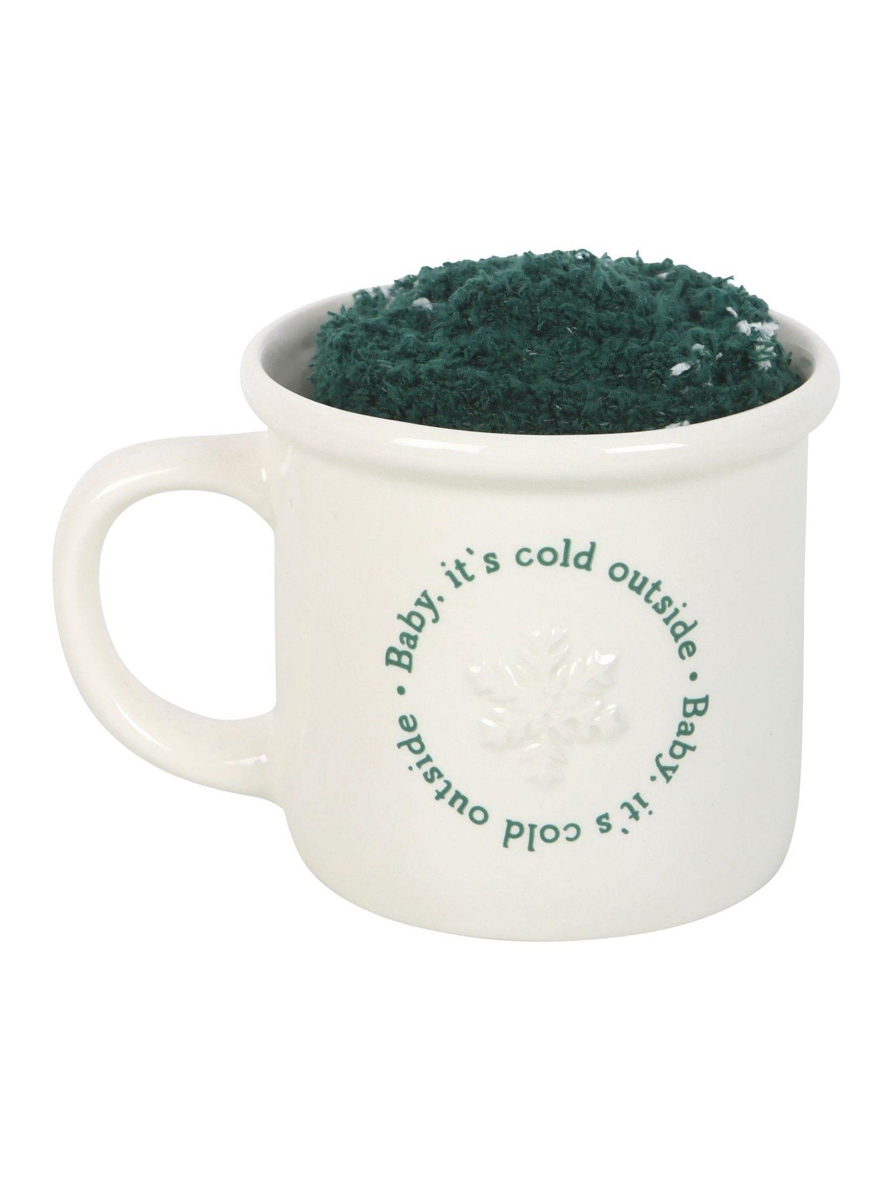 Something Different white mug and socks set (British brand)