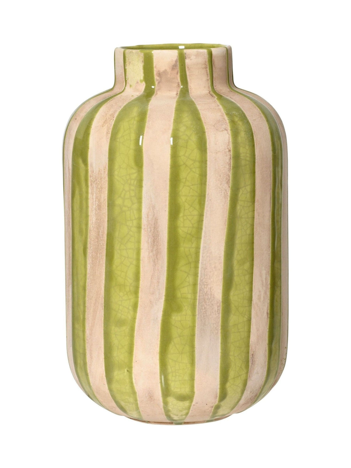 Decoris striped vase terracotta 29.5cm - British product