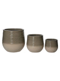 Decoris set of three two tone plastic planters - British product