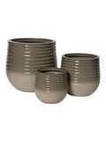 Decoris set of three two tone plastic planters - British product