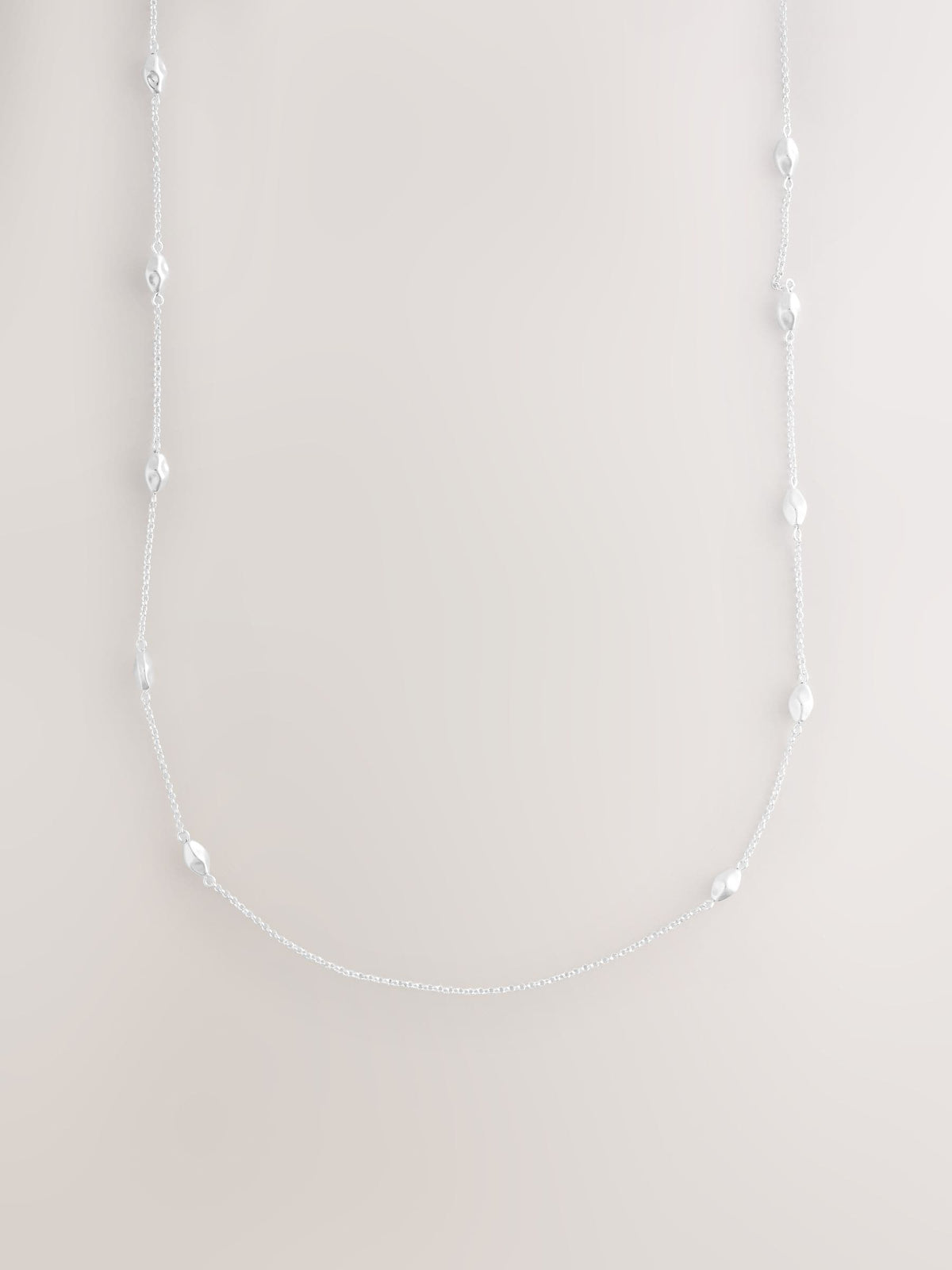Gold Tone Rope Beaded Long Necklace