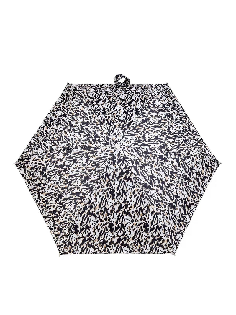 Totes compact flat umbrella clouds print brown (British brand)