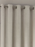Paoletti Ivory Neptune Fully Lined Velvet Eyelet Curtains