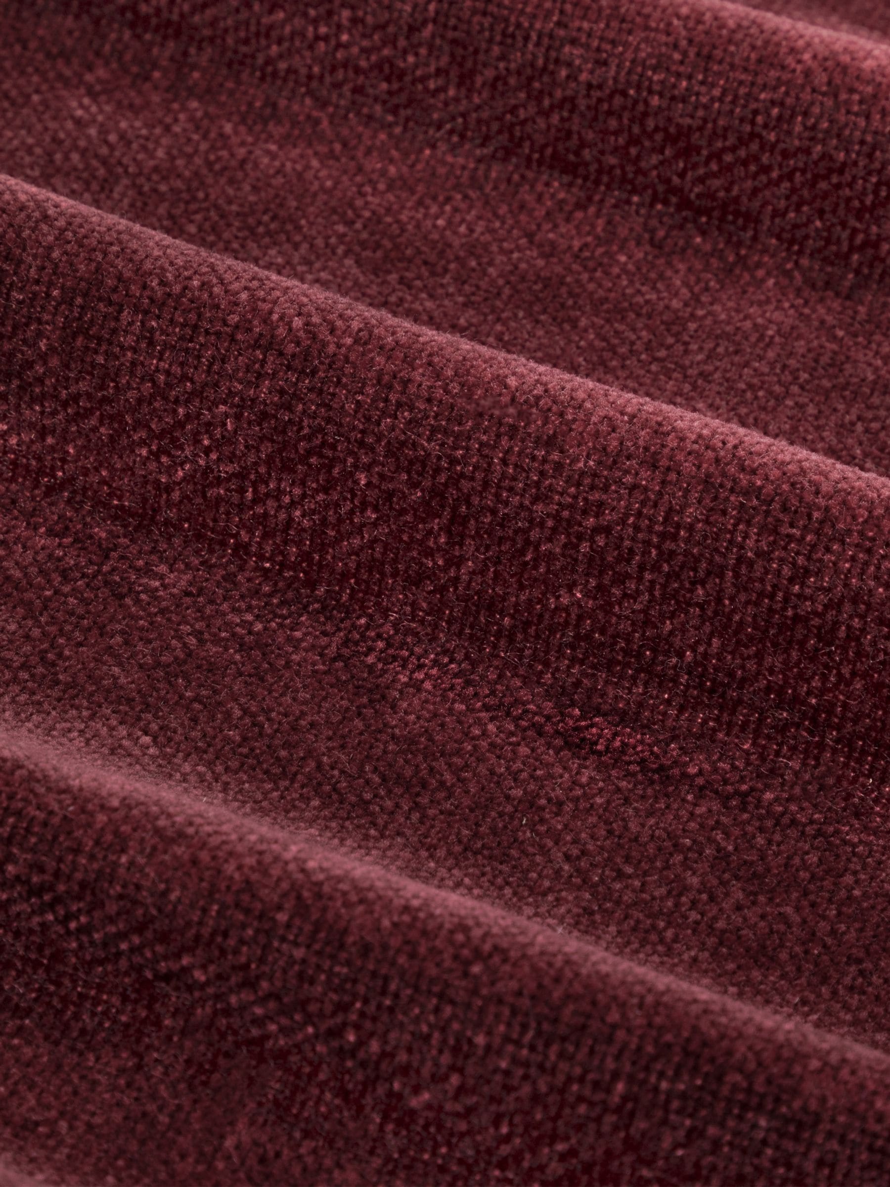 Yard Beetroot Red velvet chenille curtains, UK version