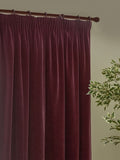 Yard Beetroot Red velvet chenille curtains, UK version
