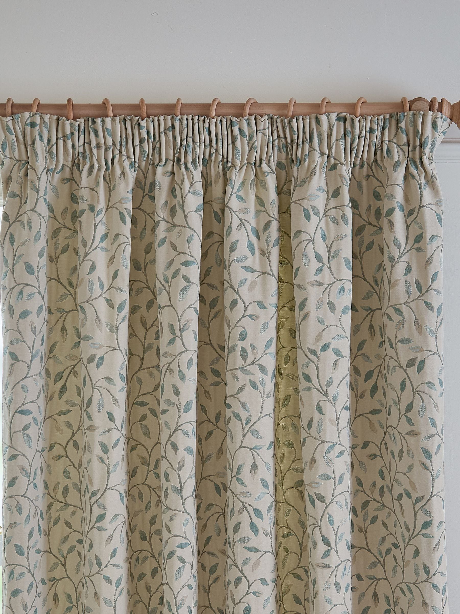 Voyage Maison Blue Cervino floral jacquard curtains 229x183cm, imported from the UK