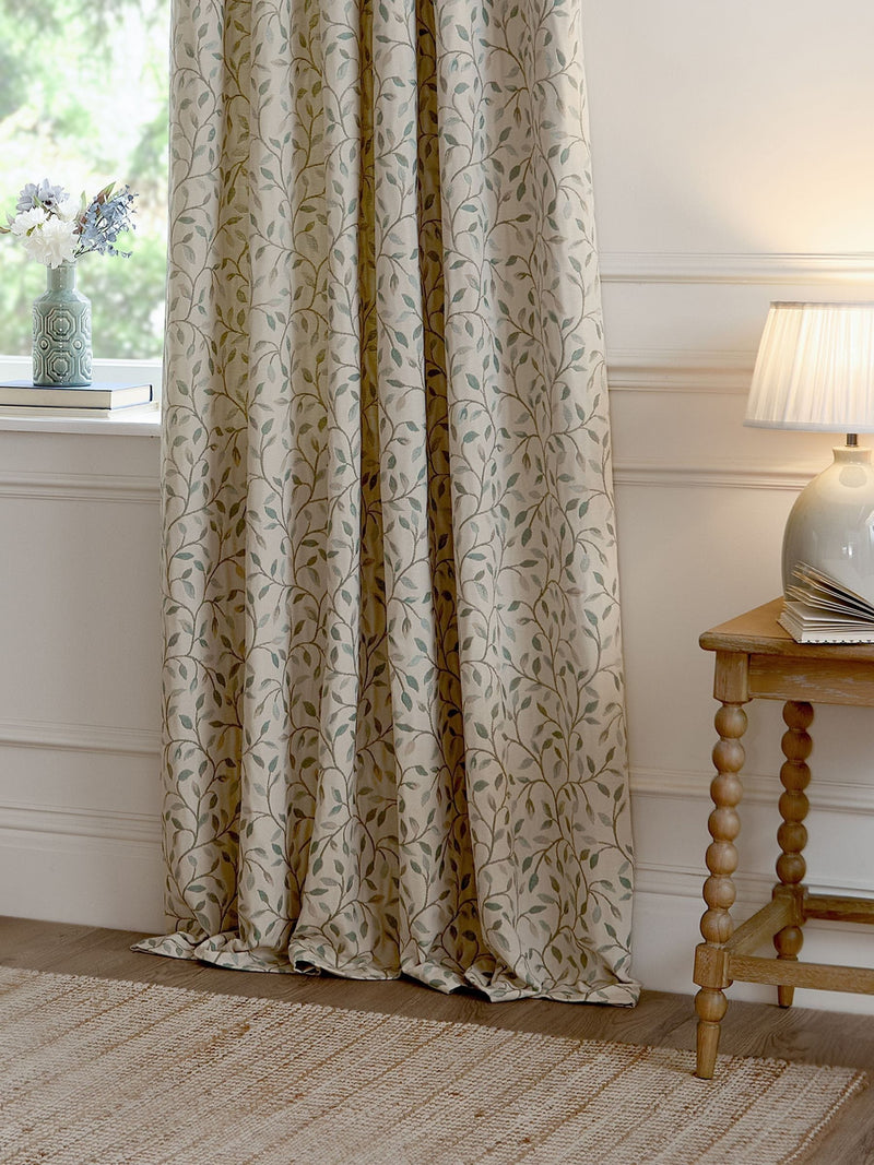 Voyage Maison Blue Cervino floral jacquard curtains 229x183cm, imported from the UK