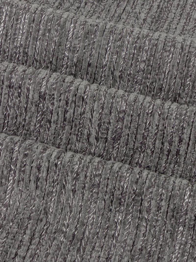 Paoletti grey Jupiter chenille jacquard eyelet curtains, imported from the UK