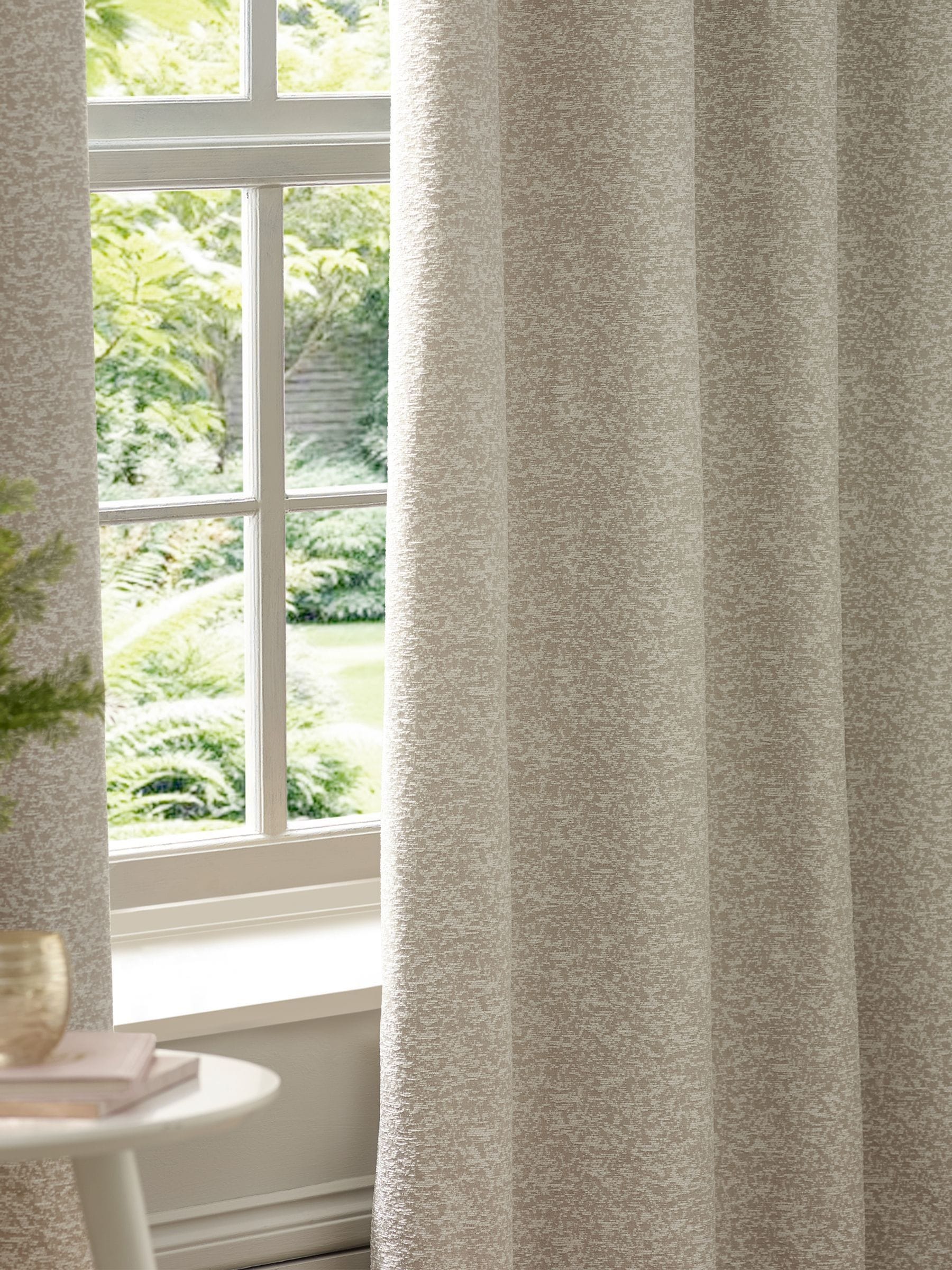 Paoletti Natural Galaxy Chenille room darkening curtains, UK version