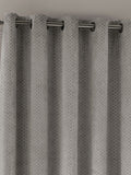 Paoletti Silver Neptune Fully Lined Velvet Eyelet Curtains