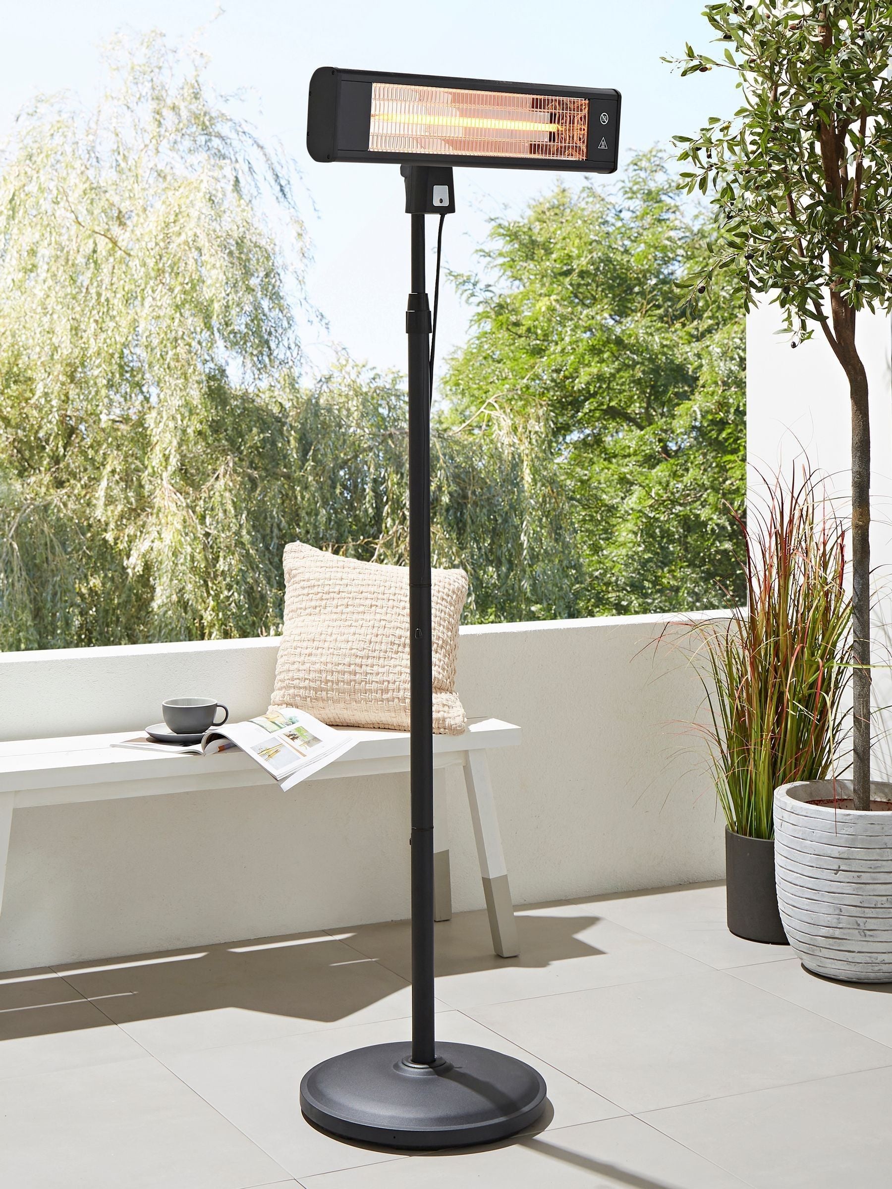 BHS black wall mount patio heater 1800W (British brand)