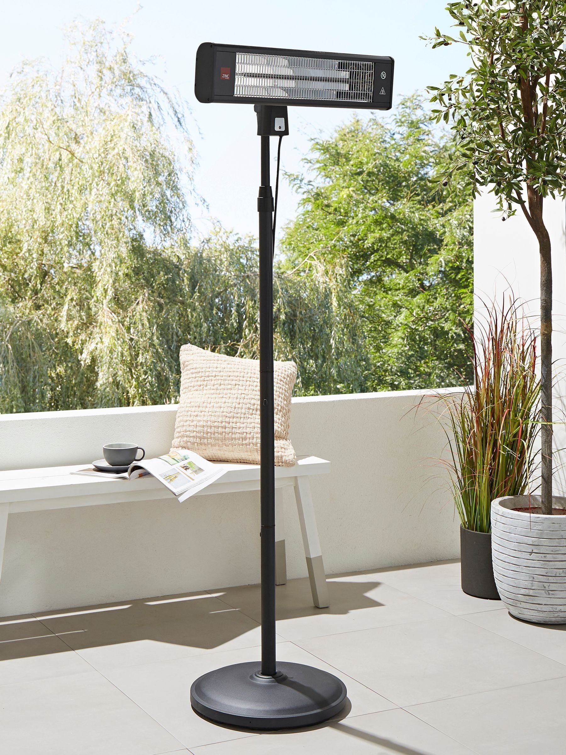 BHS black wall mount patio heater 1800W (British brand)