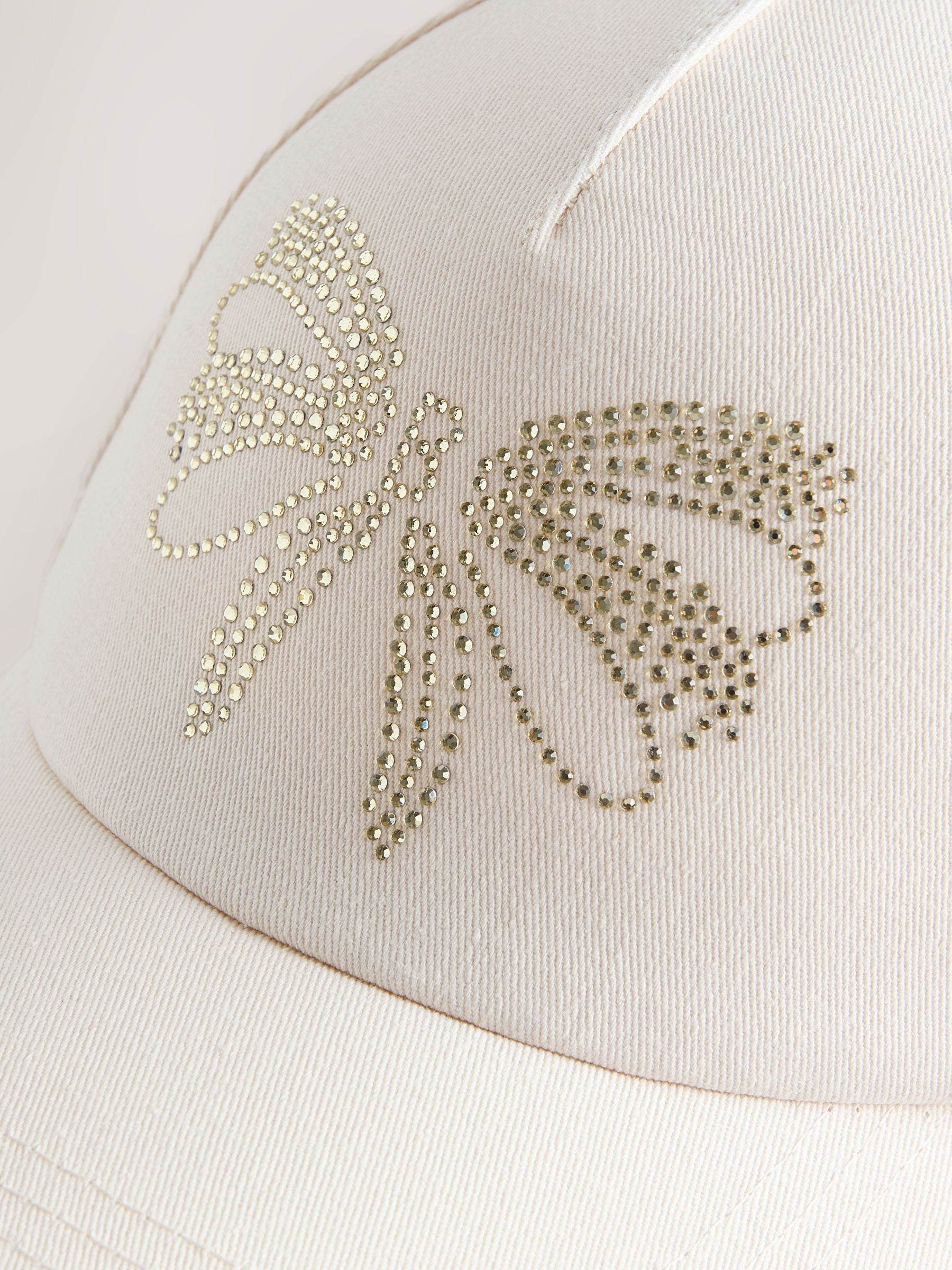 Baker by Ted Baker white floral cap with diamante bow, UK version