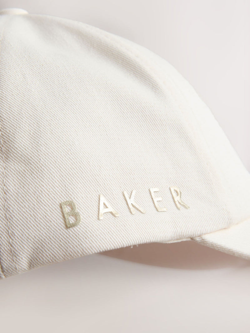 Baker by Ted Baker white floral cap with diamante bow, UK version