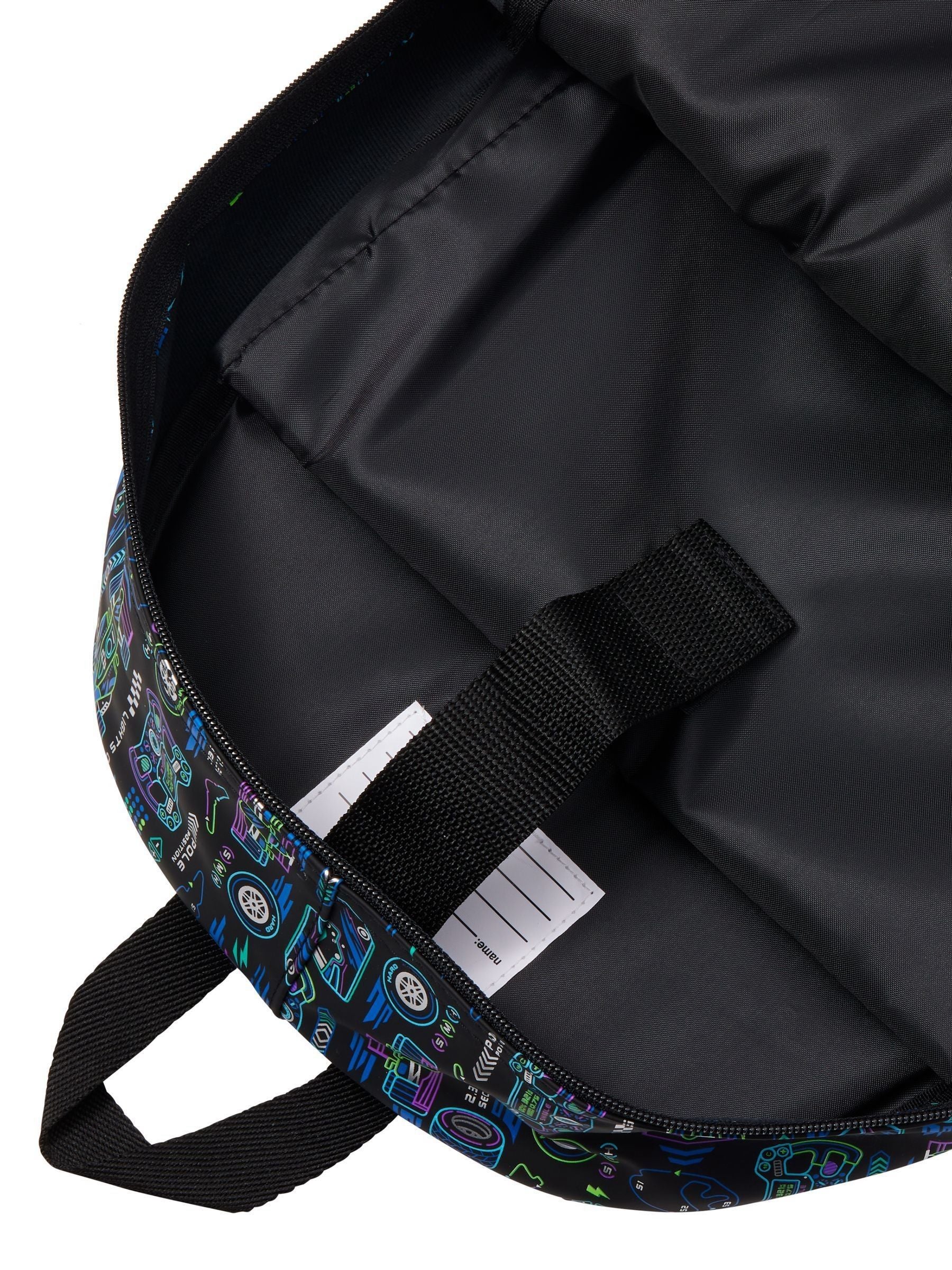 Smiggle black Accelerate Classic backpack, imported from the UK