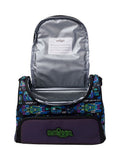 Smiggle black Accelerate large double compartment lunchbox with strap - British product