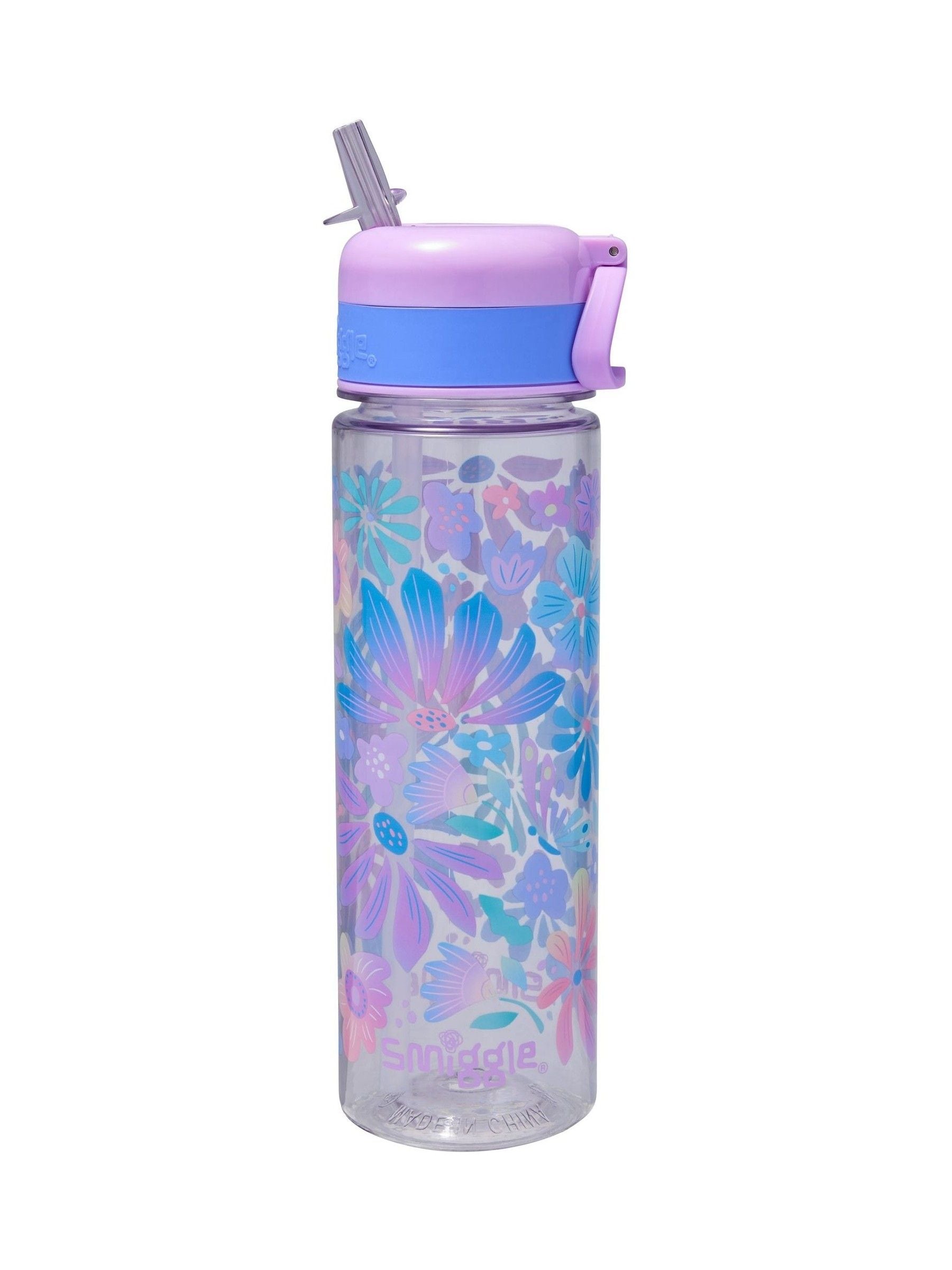 Smiggle drink bottle Purple Bloom 650ml - British product
