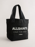 AllSaints black underground logo canvas tote bag, UK version