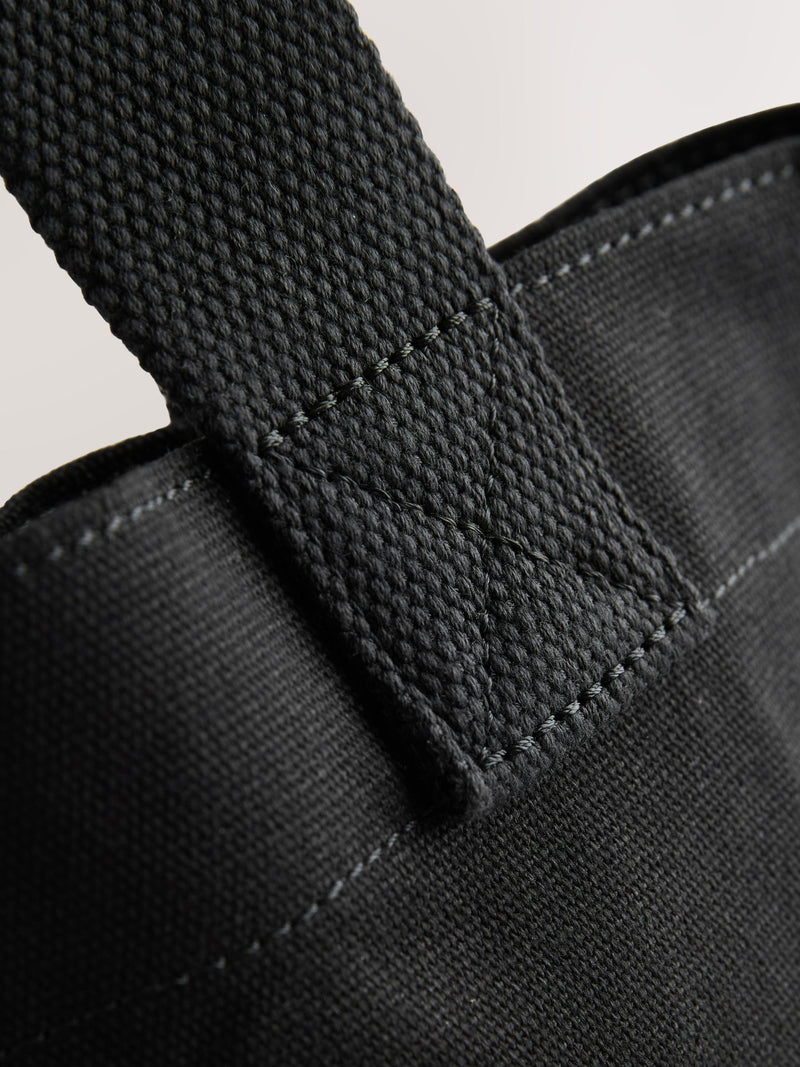 AllSaints black underground logo canvas tote bag, UK version