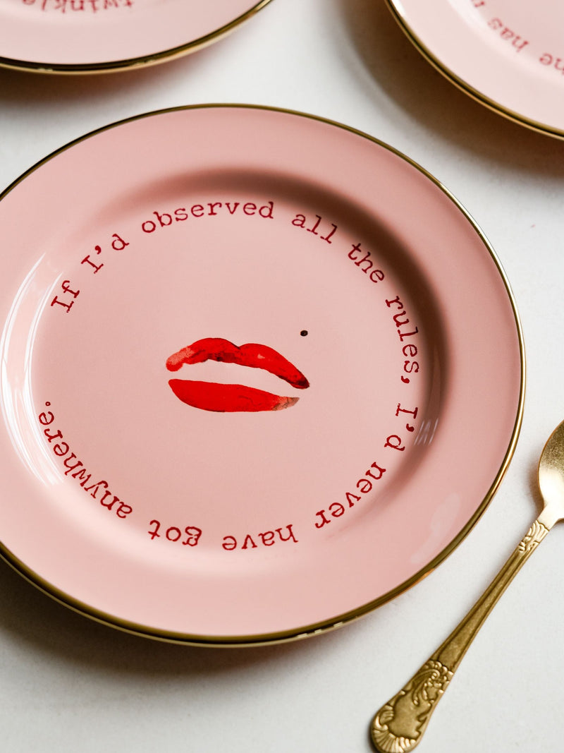 Rockett St George Marilyn Monroe pink side plates (British brand)