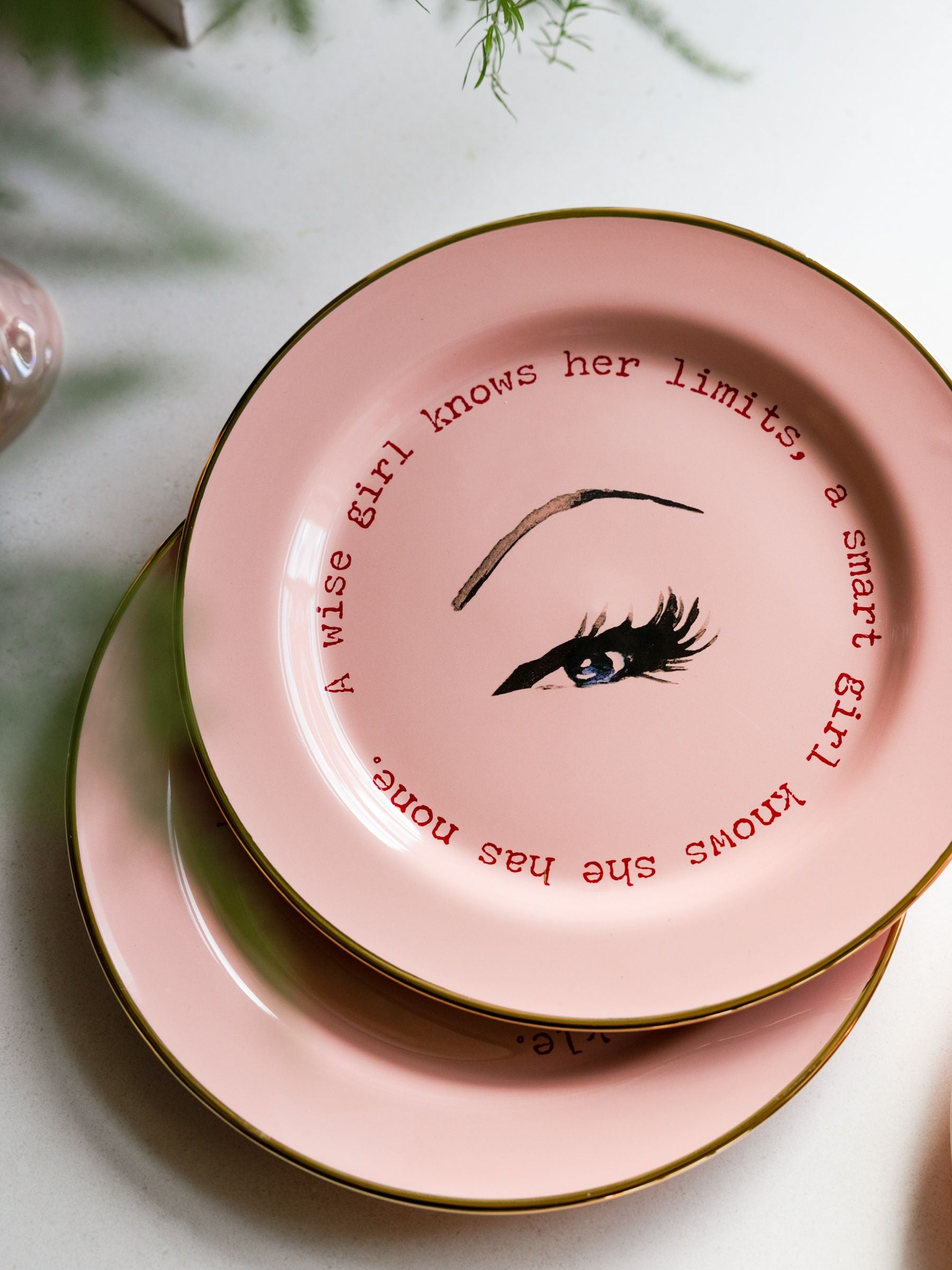Rockett St George Marilyn Monroe pink side plates (British brand)