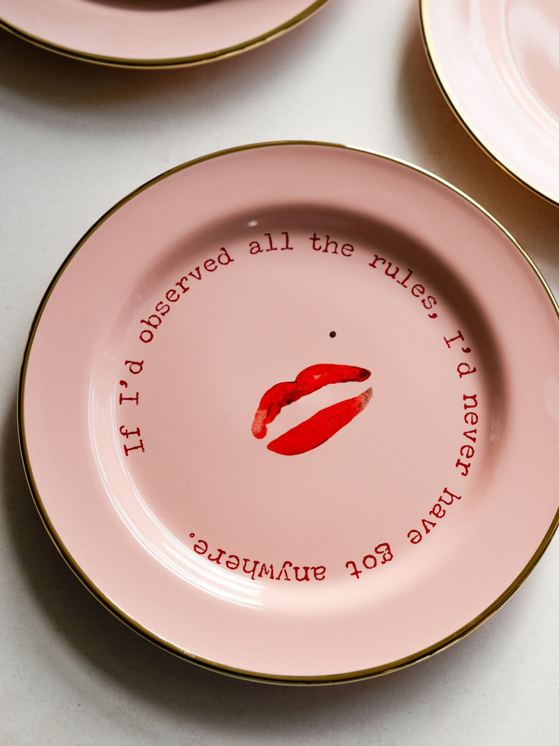Rockett St George Marilyn Monroe pink side plates (British brand)