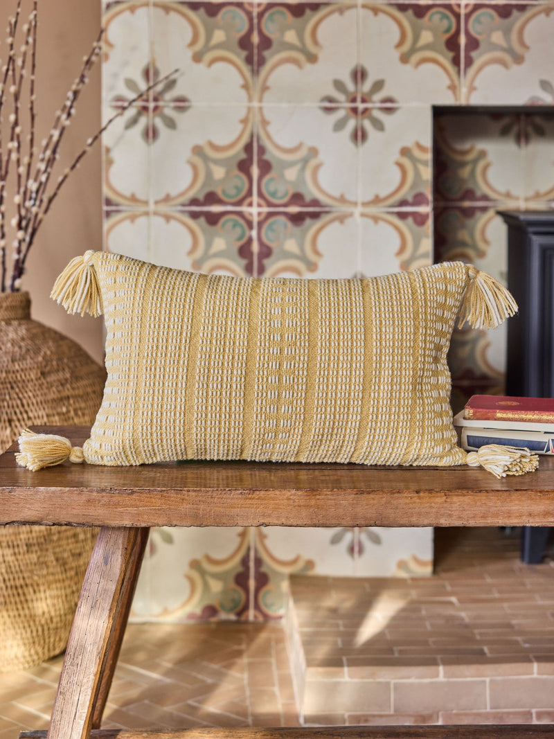 FatFace woven cushion ochre 30x50cm - British product