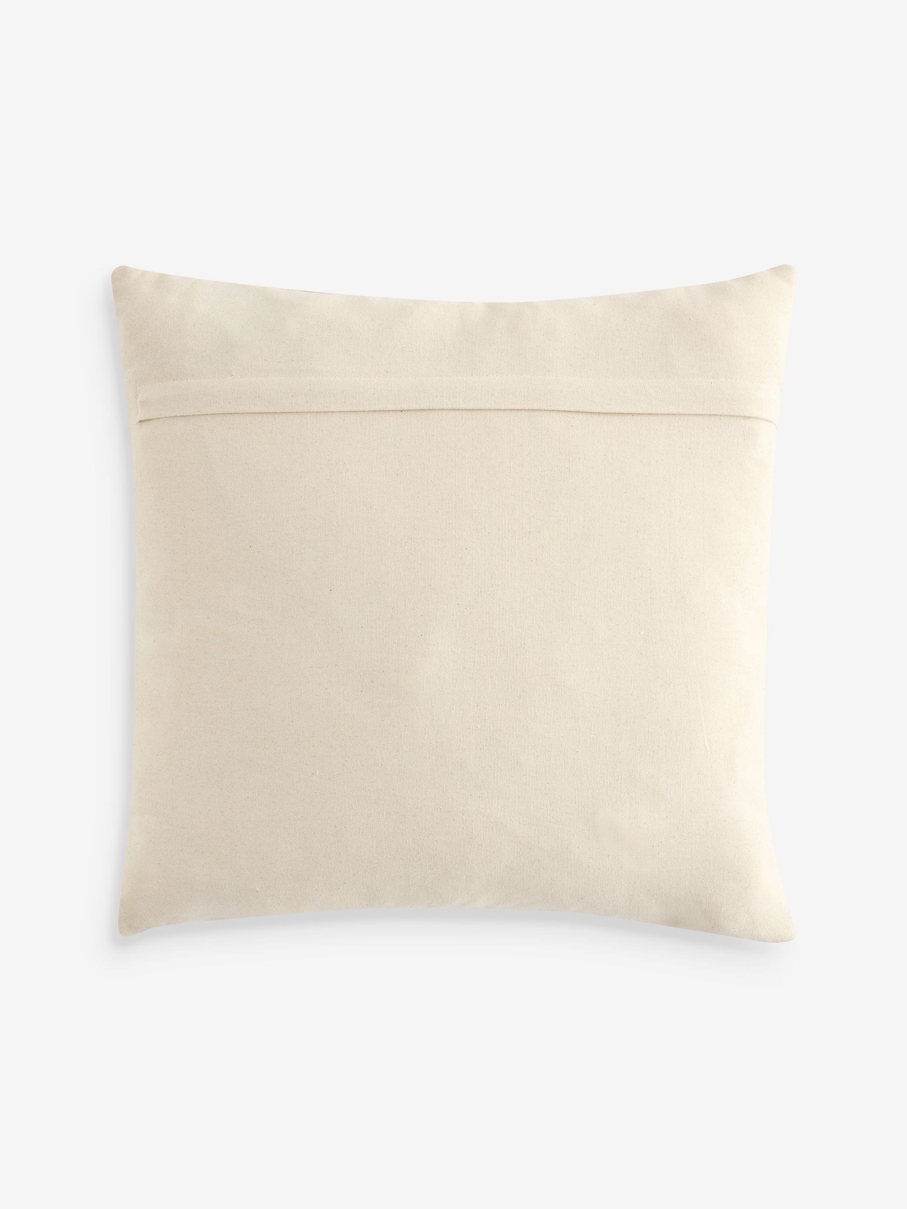 FatFace Natural Geo Diamond Cotton Tufted cushion 50cm, imported from the UK
