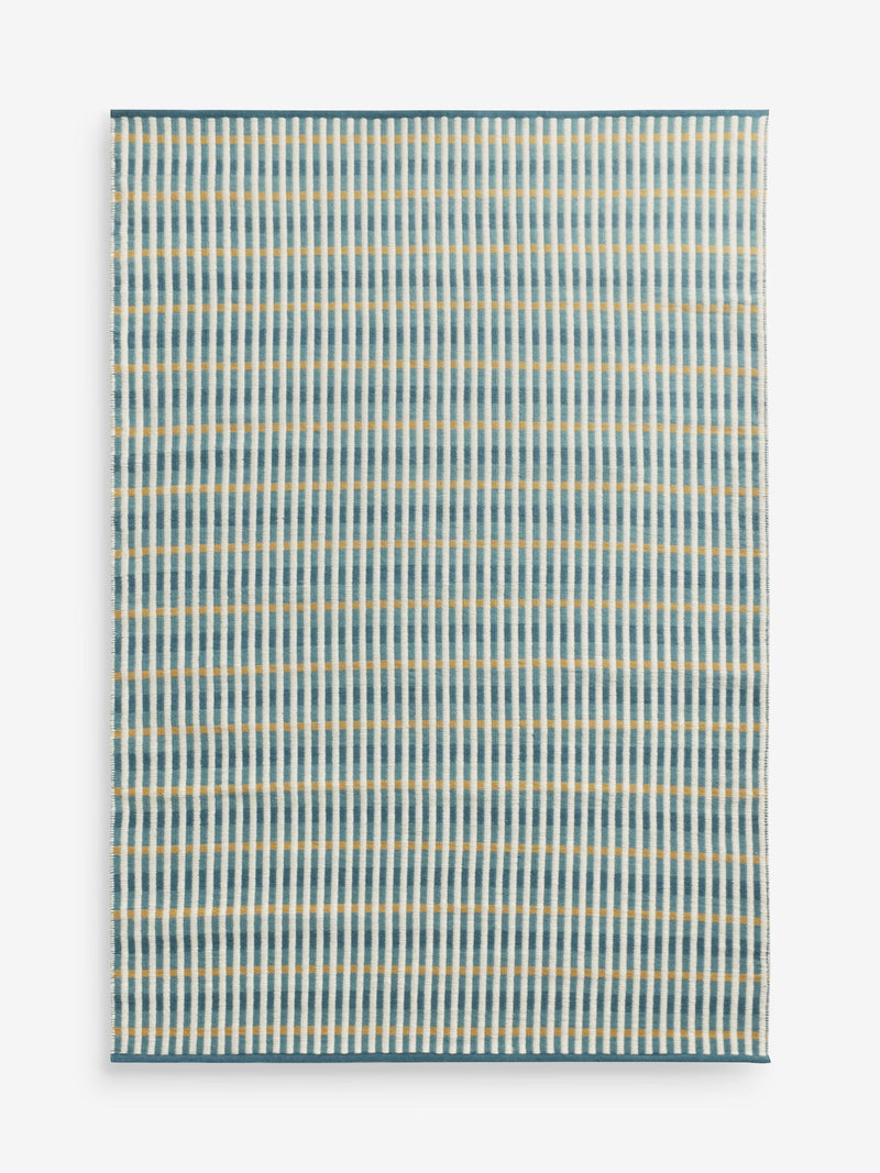 FatFace blue indoor outdoor flatweave rug - British product