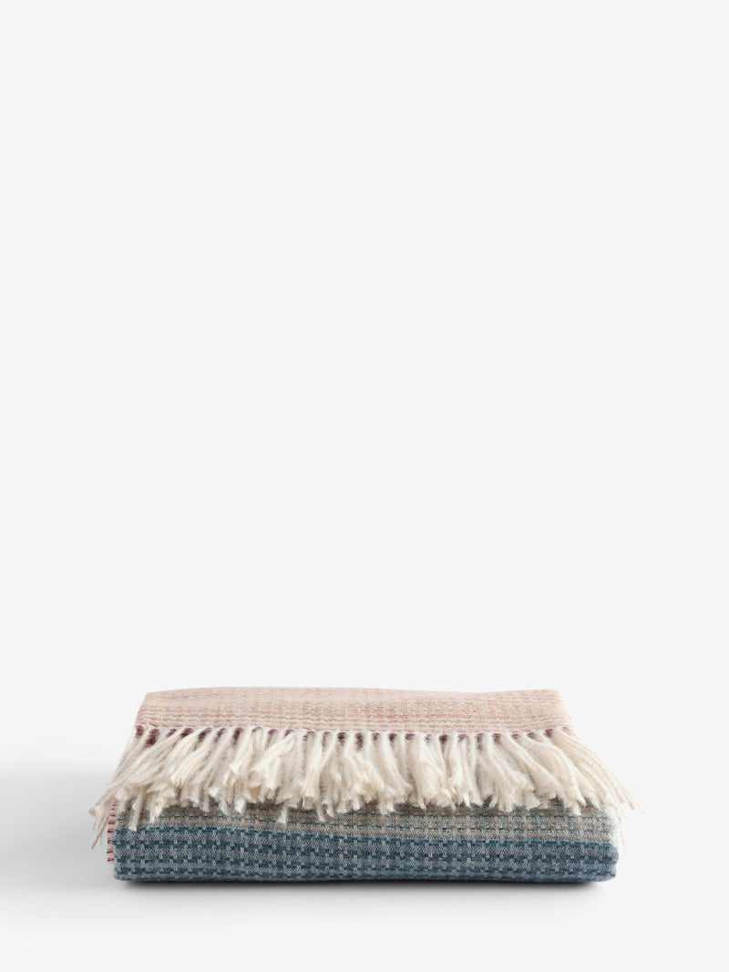 FatFace multi stripe basket weave throw, UK version