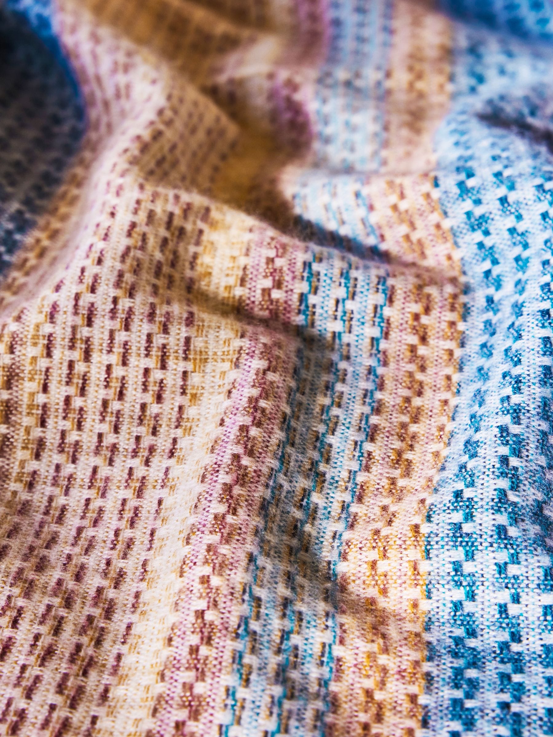 FatFace multi stripe basket weave throw, UK version
