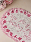 Cath Kidston pink cotton bath mat with slogan - British product