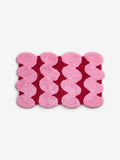 Eleanor Bowmer pink red squiggle cotton bath mat, imported from the UK