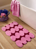Eleanor Bowmer pink red squiggle cotton bath mat, imported from the UK