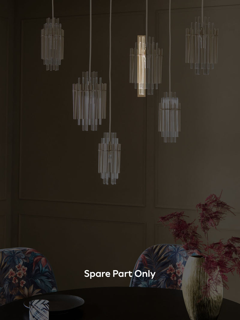 Clear Arundel glass rods for pendant light H82385, imported from the UK