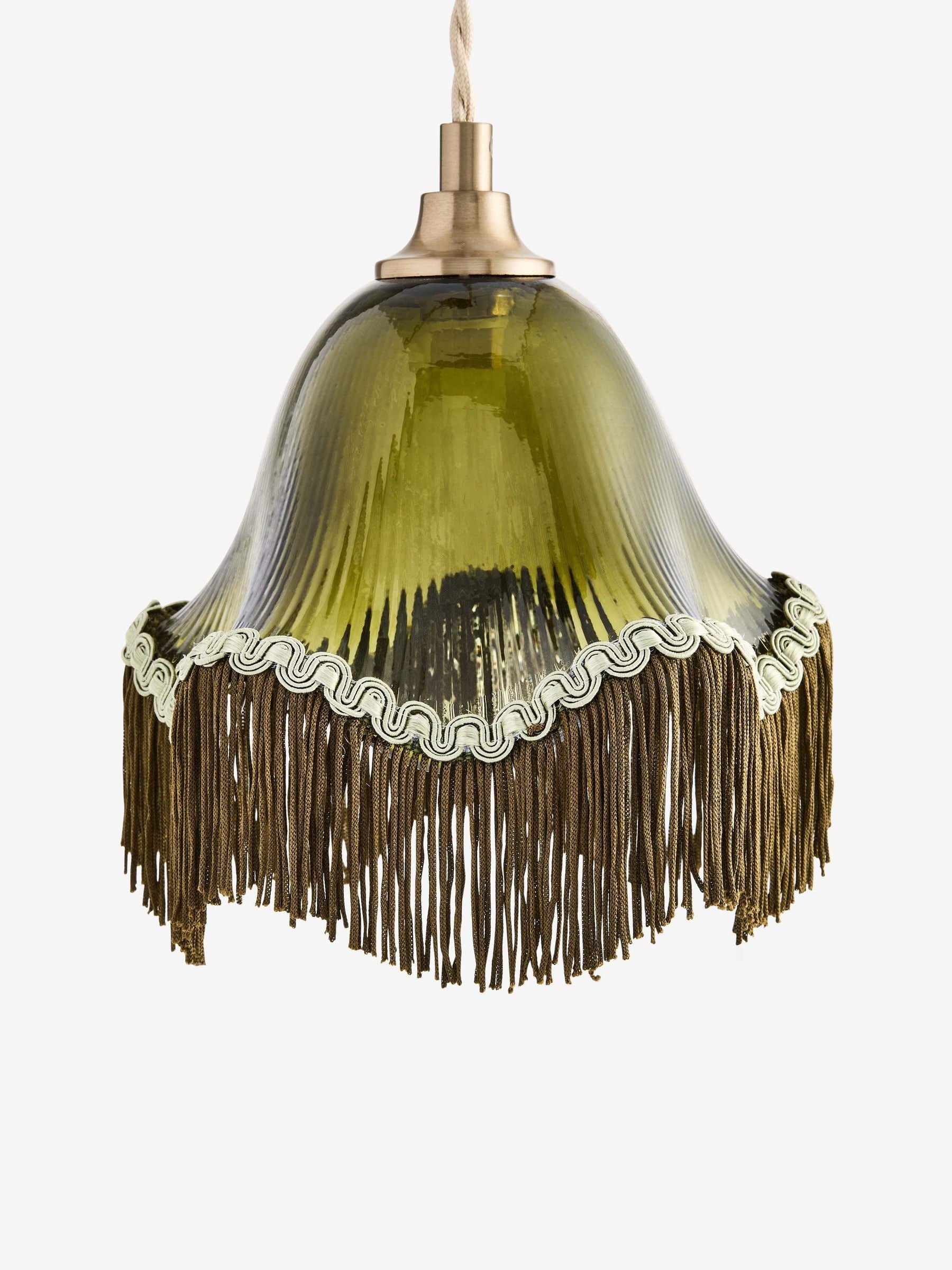 Wroxton large green glass shade (British brand)