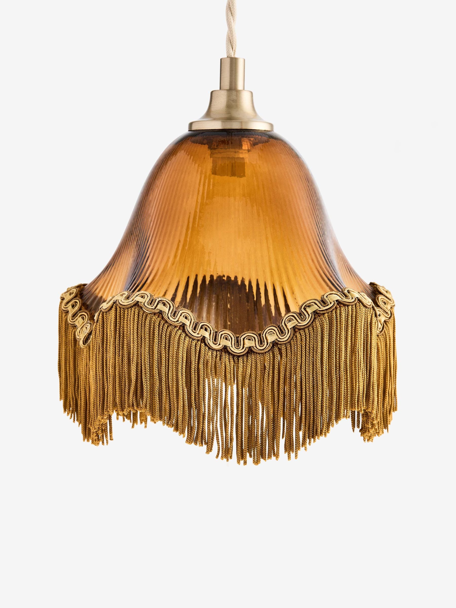 Amber glass shade Wroxton cluster spare part (British brand)