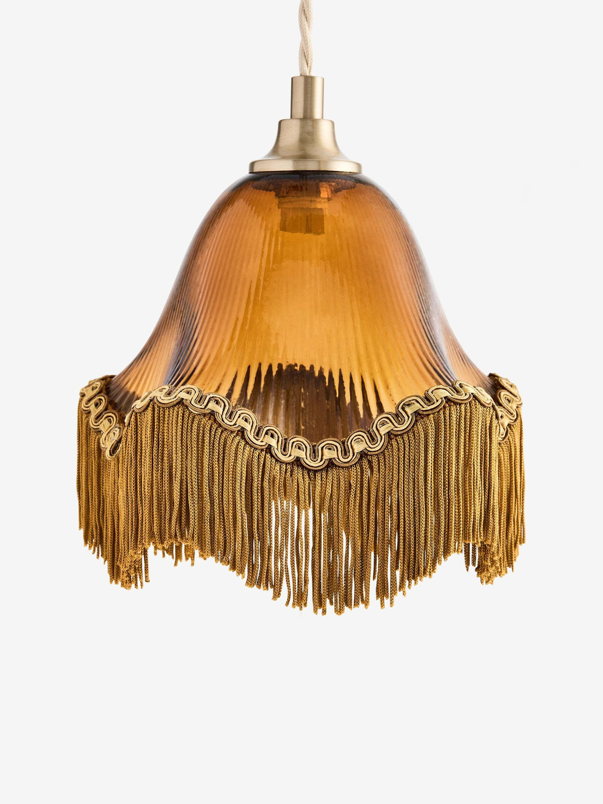 Amber glass shade Wroxton cluster spare part (British brand)