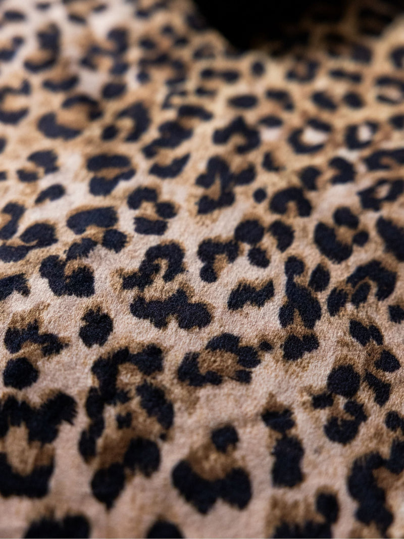 Rockett St George leopard print velvet throw 150x120cm - British product
