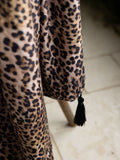 Rockett St George leopard print velvet throw 150x120cm - British product