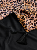 Rockett St George leopard print velvet throw 150x120cm - British product