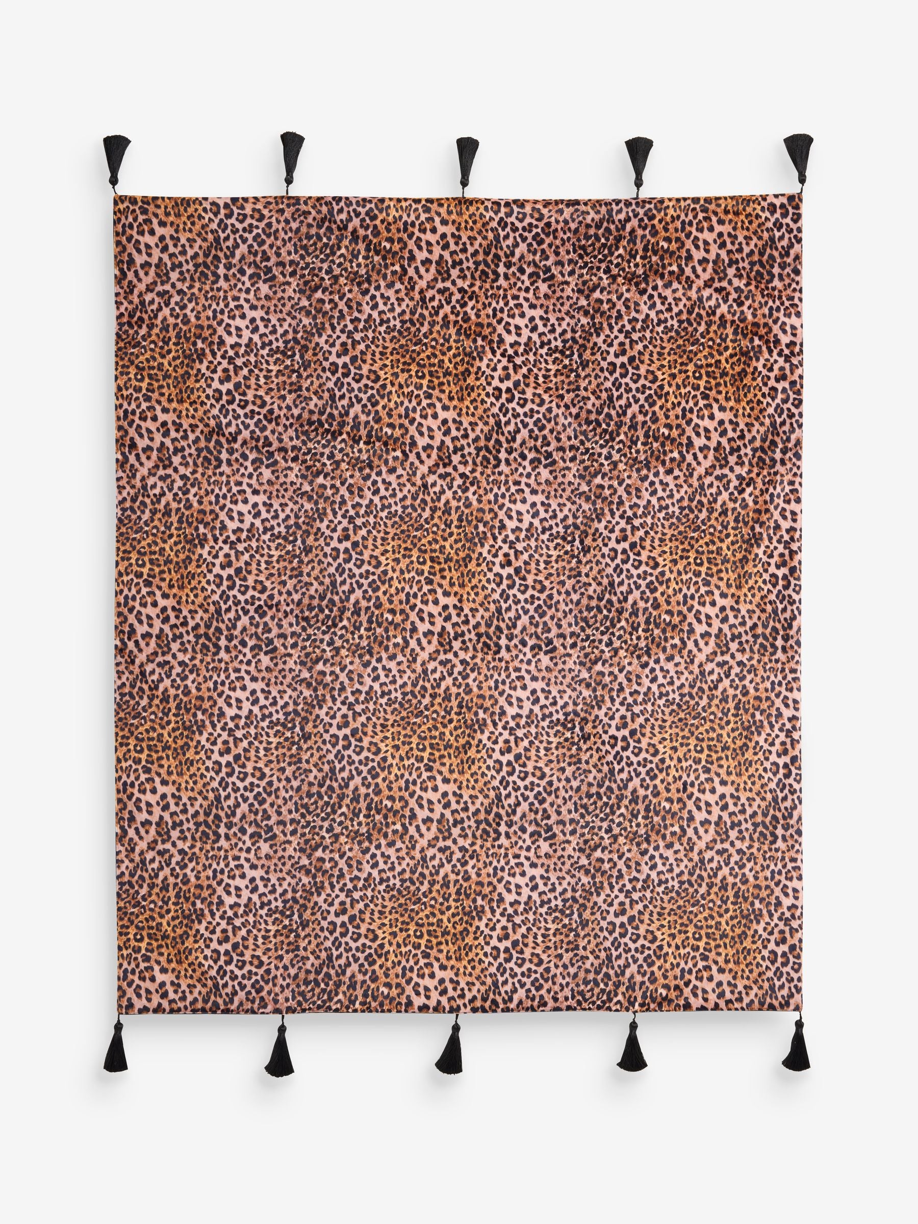 Rockett St George leopard print velvet throw 150x120cm - British product