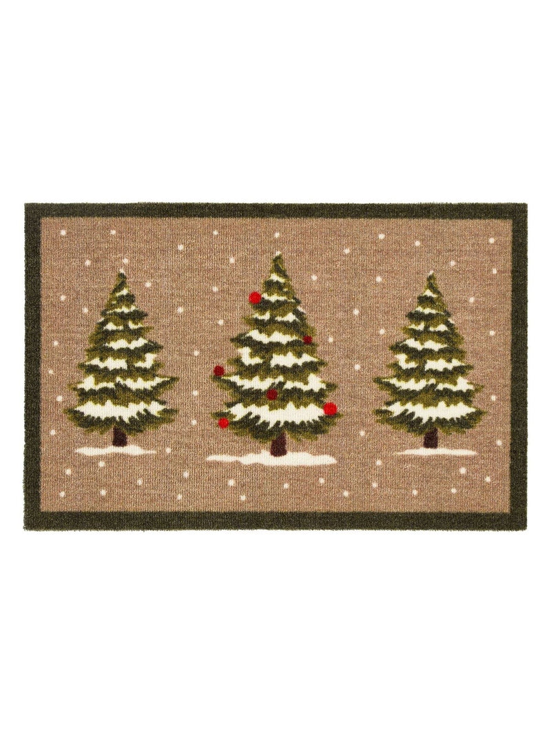 My Mat indoor mat Christmas Winter Trees beige 75x50cm (British brand)