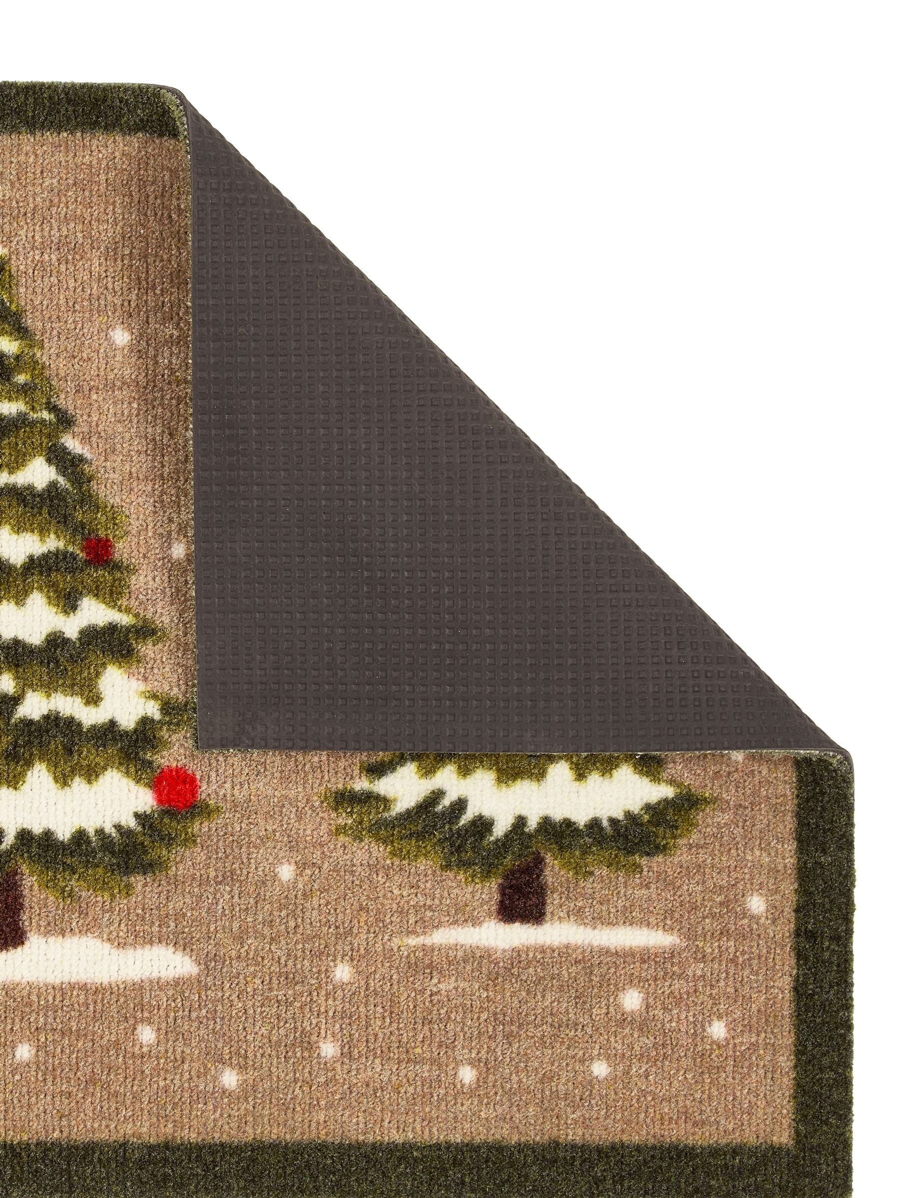 My Mat indoor mat Christmas Winter Trees beige 75x50cm (British brand)