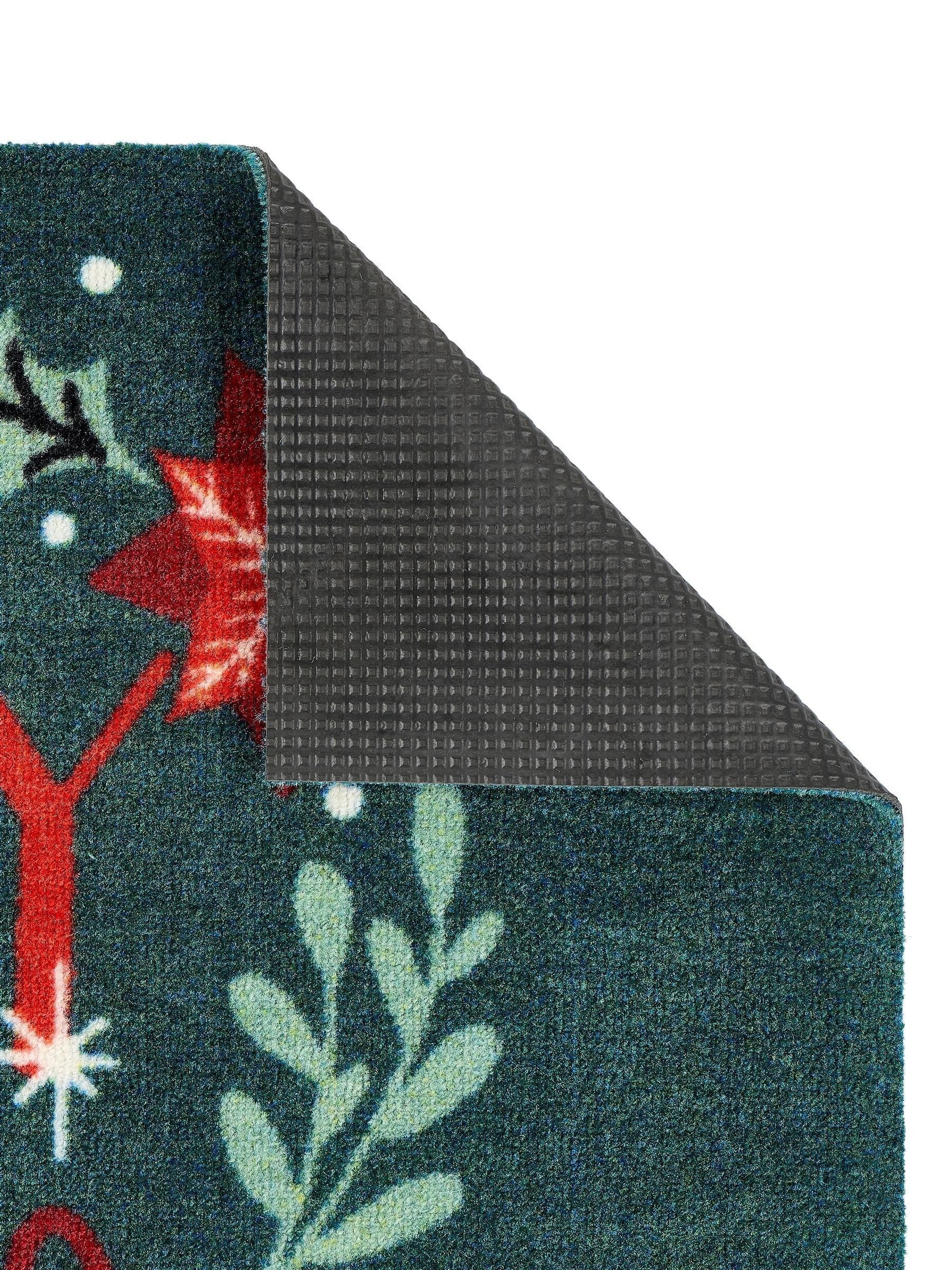 My Mat green Christmas festive joy runner 150x50cm, imported from the UK