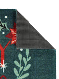 My Mat green Christmas festive joy runner 150x50cm, imported from the UK