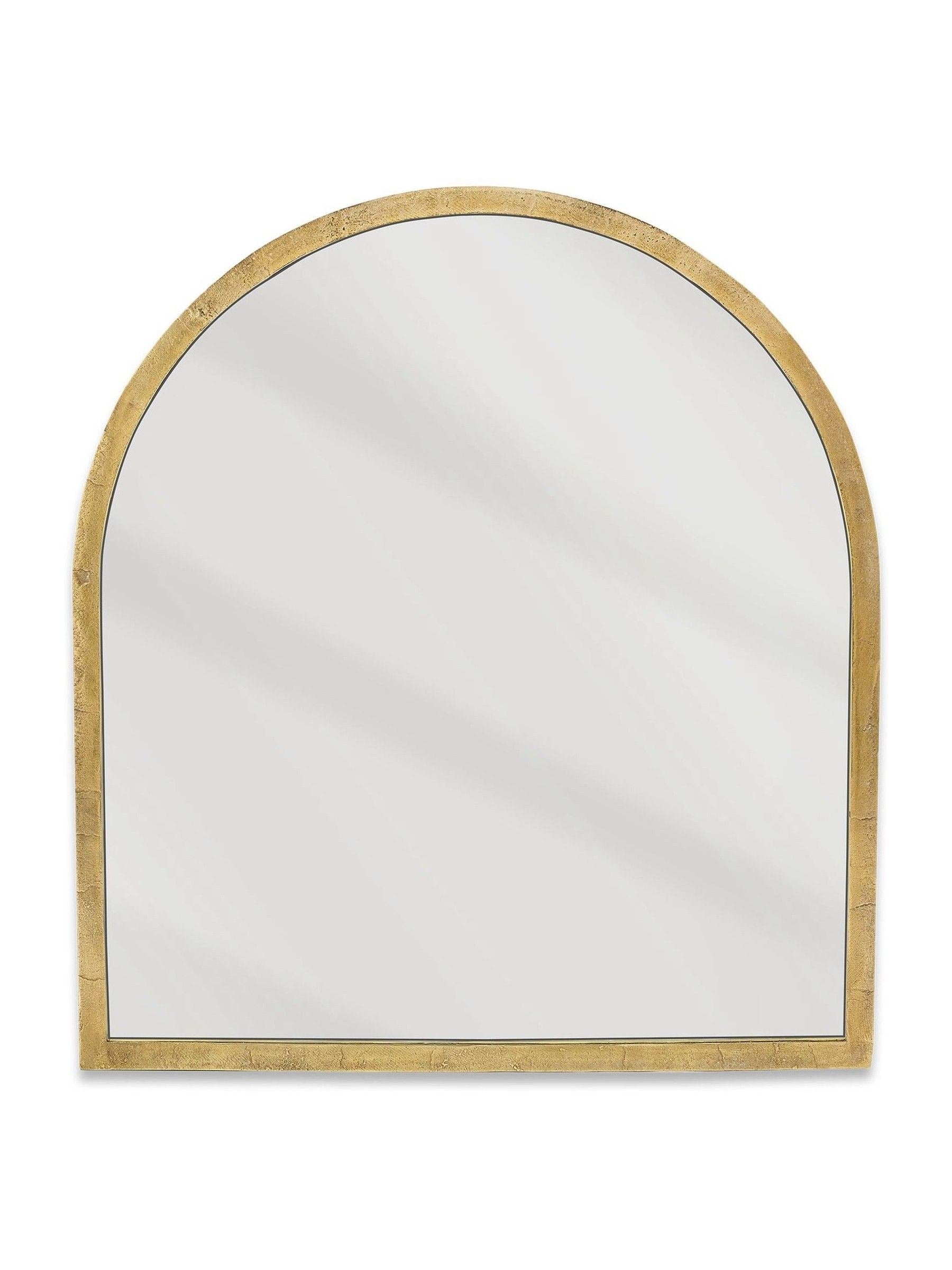 Nkuku Brass Murwara Arch Mirror for mantelpiece, UK version