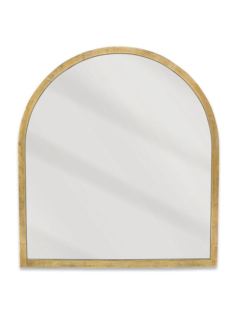 Nkuku Brass Murwara Arch Mirror for mantelpiece, UK version