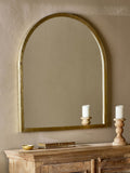 Nkuku Brass Murwara Arch Mirror for mantelpiece, UK version