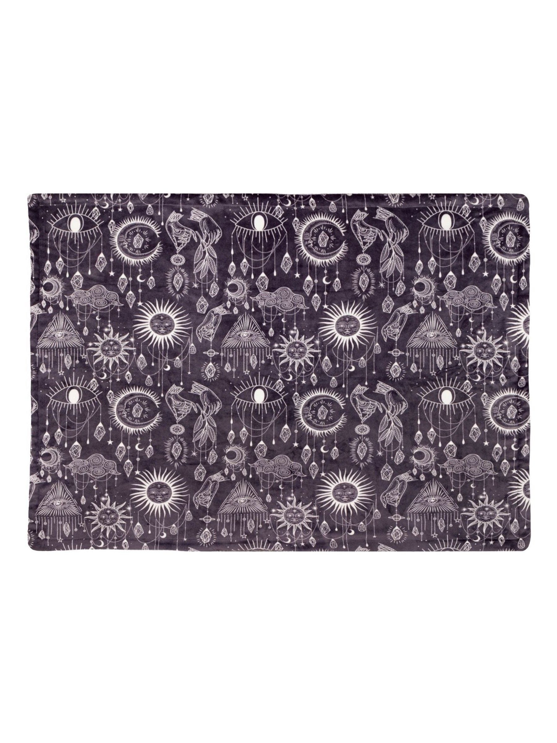 Furn constellation sherpa fleece throw charcoal grey (British brand)